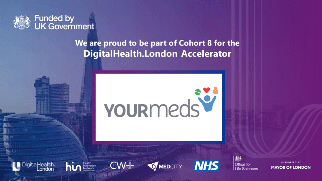 YOURmeds Selected for Award-Winning DigitalHealth.London Accelerator Programme