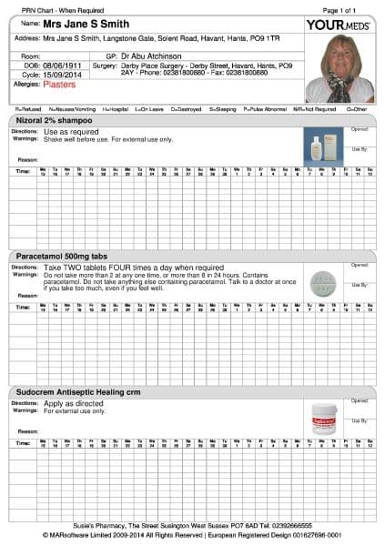 YOURmeds MAR chart example 3