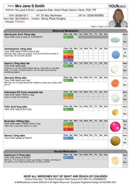 YOURmeds MAR chart example 4