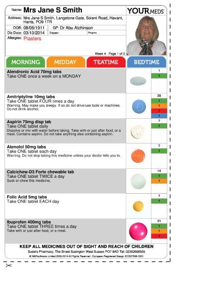 YOURmeds MAR chart example 5